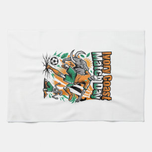 Ivory Coast Match Day Skeleton Striker Nations Cou Tea Towel
