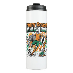 Ivory Coast Match Day Skeleton Striker Nations Cou Thermal Tumbler