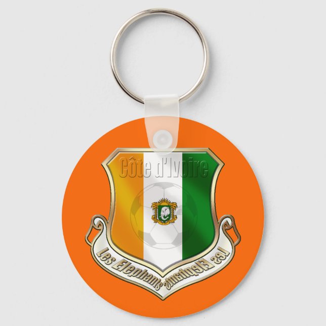 Ivory coast new fans shield emblem badge key ring (Front)
