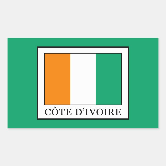 Ivory Coast Rectangular Sticker (Front)