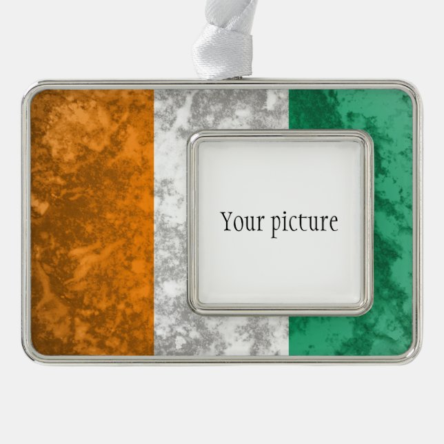 Ivory Coast Silver Plated Framed Ornament (Front)
