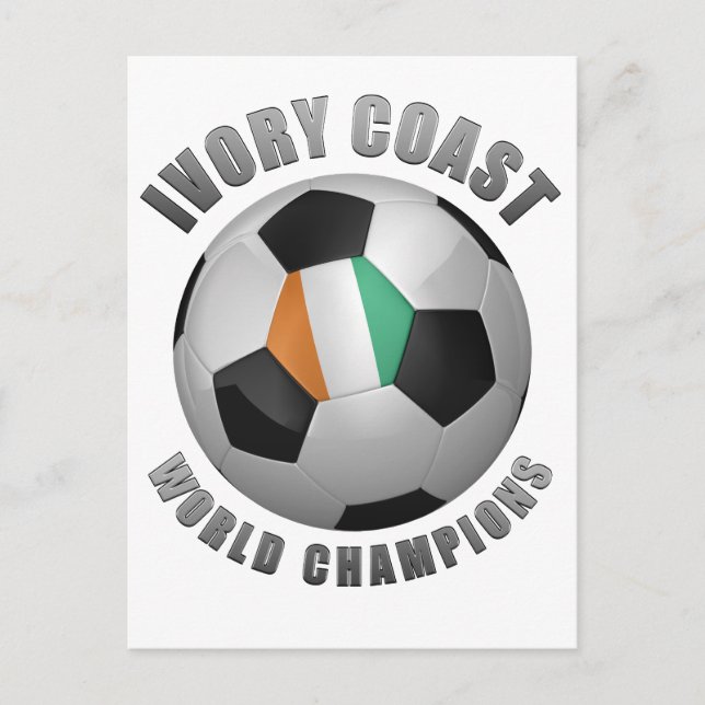 IVORY COAST SOCCER CHAMPIONS POSTCARD (Front)