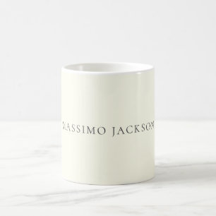 Ivory Color Minimalist Plain Modern Aesthetic Coffee Mug
