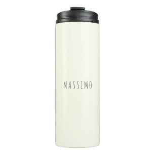 Ivory Color Minimalist Plain Modern Aesthetic Thermal Tumbler