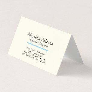 Ivory Color Plain Modern Minimalist Profile Card