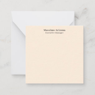 Ivory Color Plain Professional Modern Minimalist Card