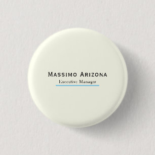 Ivory Colour Plain Modern Minimalist 3 Cm Round Badge
