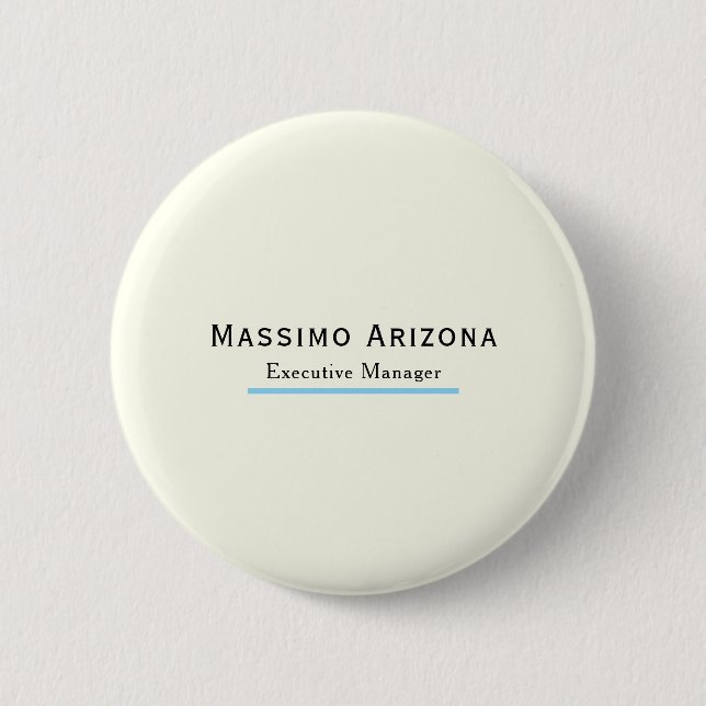 Ivory Colour Plain Modern Minimalist  6 Cm Round Badge (Front)