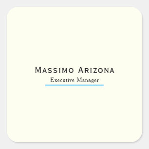 Ivory Colour Plain Modern Minimalist Square Sticker