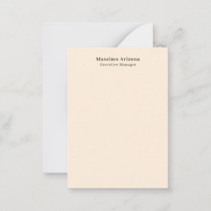 Ivory Colour Plain Professional Modern Minimalist Card