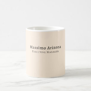 Ivory Colour Plain Professional Modern Minimalist Coffee Mug