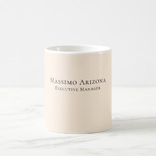 Ivory Colour Plain Professional Modern Minimalist Coffee Mug