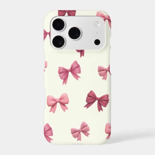 Ivory Coquette Bow iPhone 17 Pro Case (Back)