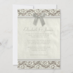Ivory Country Lace Wedding Invitations