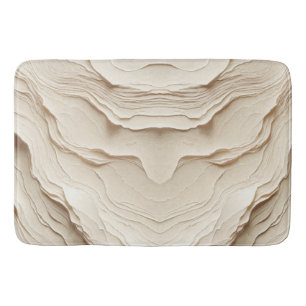  Ivory Cream Bohemian Natural Textured Look Bath Mat