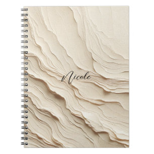  Ivory Cream Bohemian Textured Look Notebook