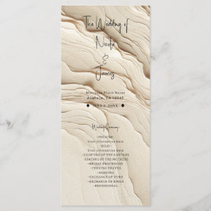 Ivory Cream Bohemian Textured Wedding Programme