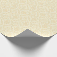 Ivory Cream Damask Elegant Floral