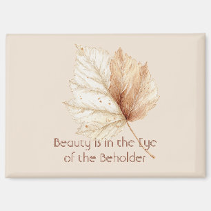 Ivory Cream Gold Leaf Beauty Magnet