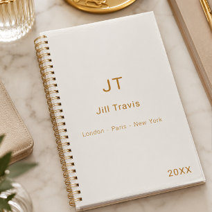 Ivory cream gold modern minimalist luxury 2027 planner