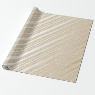 Ivory Cream Pastel Delicate Stripes Lines Wrapping Paper
