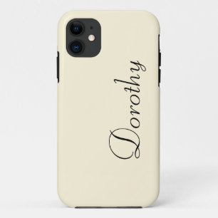 Ivory Cream Solid Colour   Minimalist Name Case-Mate iPhone Case
