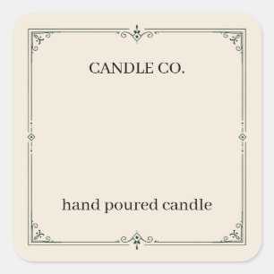 Ivory Custom Candle Label Sticker