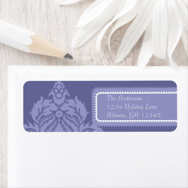 Ivory Damask Lilac Eggplant (Insitu)