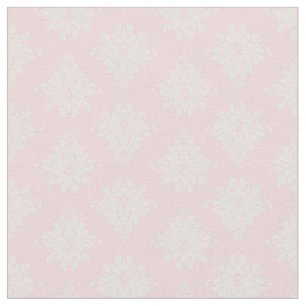 Ivory Damask on Light Pink Fabric
