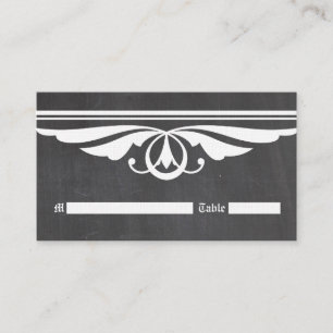 Ivory Deco Chalkboard Place Card