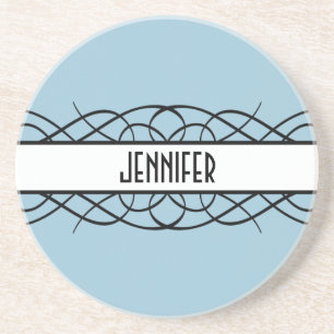 Ivory Deco Flourish Coaster