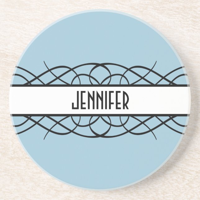 Ivory Deco Flourish Coaster (Front)