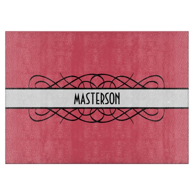 Ivory Deco Flourish Cutting Board (Front)