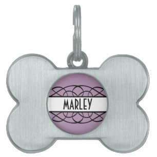 Ivory Deco Flourish Pet ID Tag