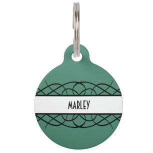Ivory Deco Flourish Pet Nametag