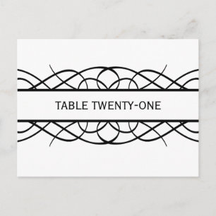 Ivory Deco Flourish Table Number Postcard
