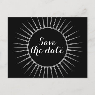 Ivory Deco Retro Save the Date Postcard