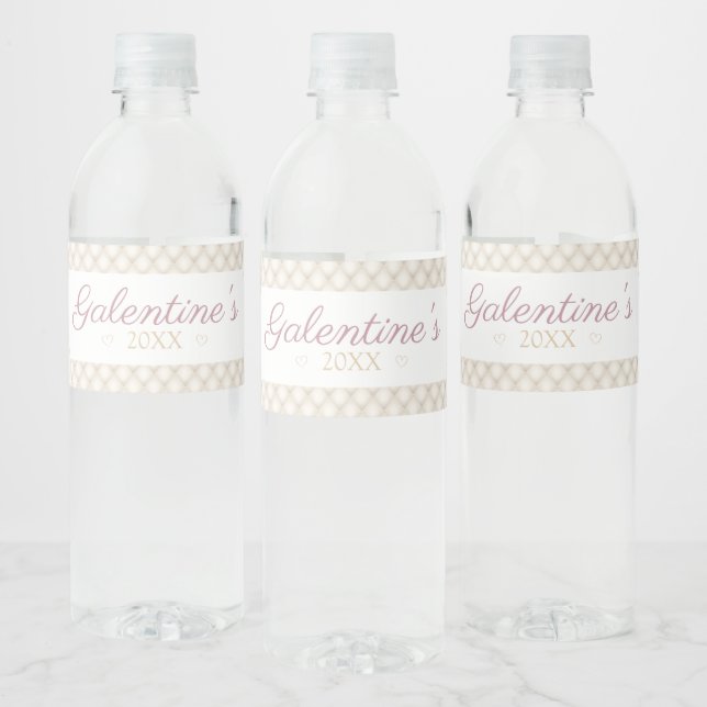 Ivory Diamond Tufting Water Bottle Label (Bottles)