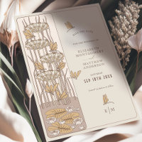 Ivory Dragonfly Save The Date Belle Epoque Nouveau