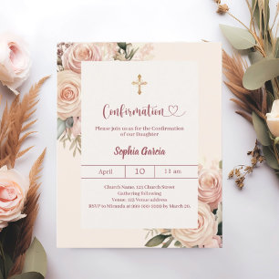 Ivory dusty rose florals Confirmation information