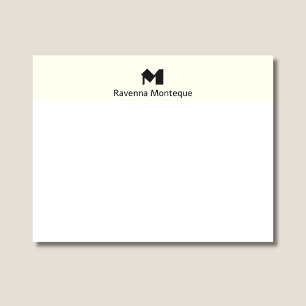Ivory Elegant Personalized Name Letter Monogram Card