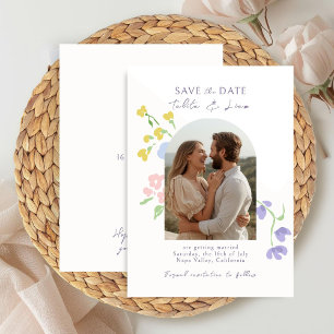 Ivory   Elegant Script Floral Arch Wedding 