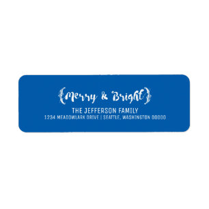 Ivory Elegant Sketched Merry and Bright Holiday