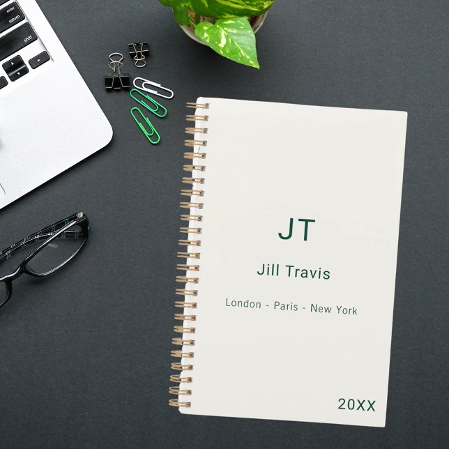 Ivory emerald green modern minimalist luxury 2027 planner (Creator Uploaded)