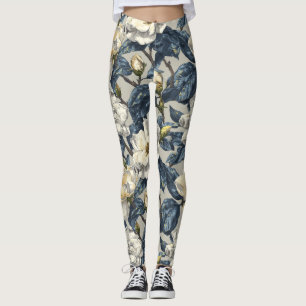 Ivory Exercise Gardenias Fantasy Birthday Gifts Leggings