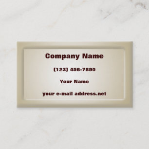 Ivory Faux Embossed Frame Business Card