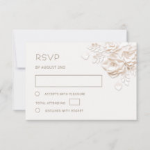 Ivory Faux Paper Cut Roses Wedding
