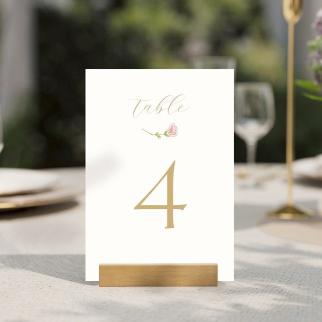 Ivory | Floral Wildflower Wedding Table Number (Creator Uploaded)