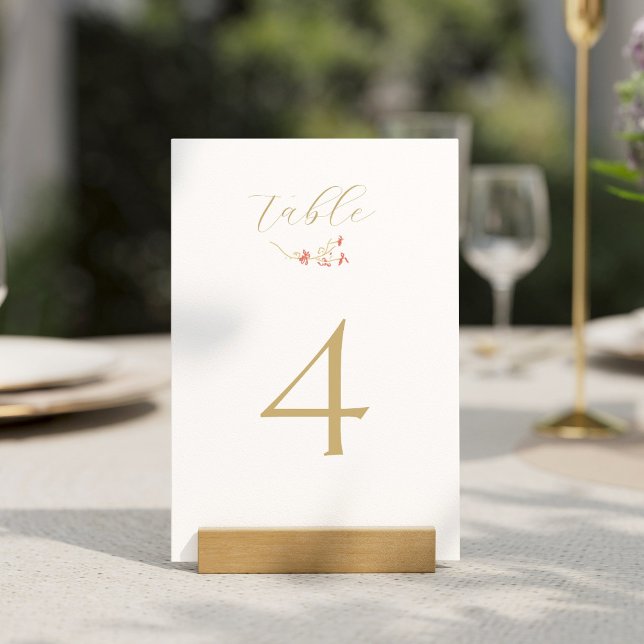 Ivory | Floral Wildflower Wedding Table Number (Creator Uploaded)