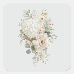 Ivory Flower Arrangements Sticker – Elegant Floral